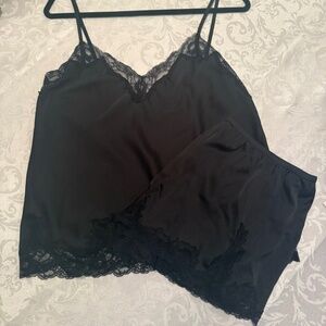 NWT INC International Concepts Satin Lace Trimmed Chemise & Shorts